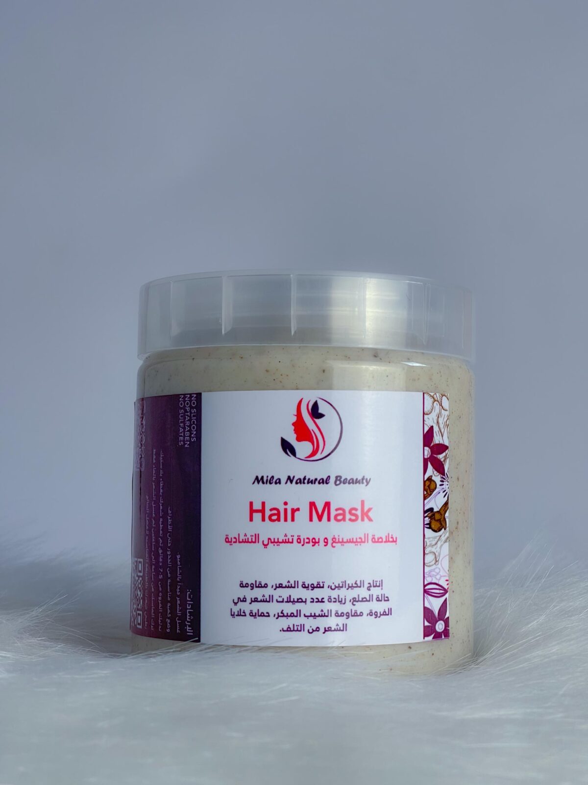 ⁦ماسك الجينسنج وبودرة التشيبي للشعر ( ميلا ) 500 جرام⁩ - الصورة ⁦1⁩